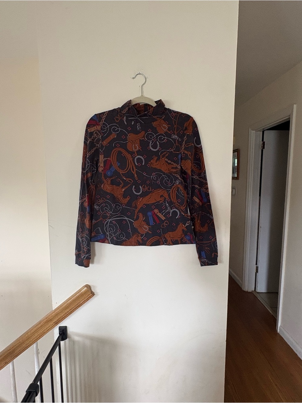SOLD OUT! NWT Anthropologie Adventurer Horse Mock Neck Top 🐎 😍